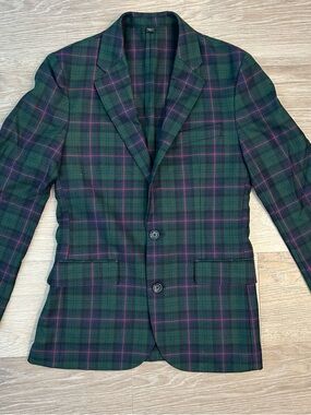 Jcrew Ludlow Plaid English Wool Unstructured Blazer